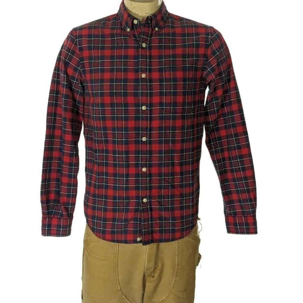 Polo Ralph Lauren Denim & Supply Men's Plaid Cotton Button Down Shirt Sz S EUC
